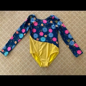 Girls long sleeve gymnastics leotard